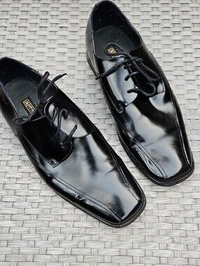 Stacey Adams Men's Black "Farley "Lace-Up Derby Oxfords Dress Shoe SIZE 12M
